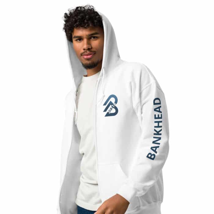 B2B Zip Hoodie white